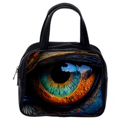 Eye Bird Feathers Vibrant Classic Handbag (one Side) by Hannah976