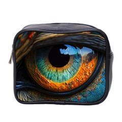 Eye Bird Feathers Vibrant Mini Toiletries Bag (two Sides) by Hannah976