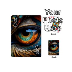 Eye Bird Feathers Vibrant Playing Cards 54 Designs (mini)