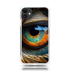 Eye Bird Feathers Vibrant Iphone 11 Tpu Uv Print Case by Hannah976