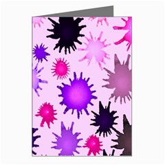 Inks Drops Black Paint Design Greeting Cards (pkg Of 8)