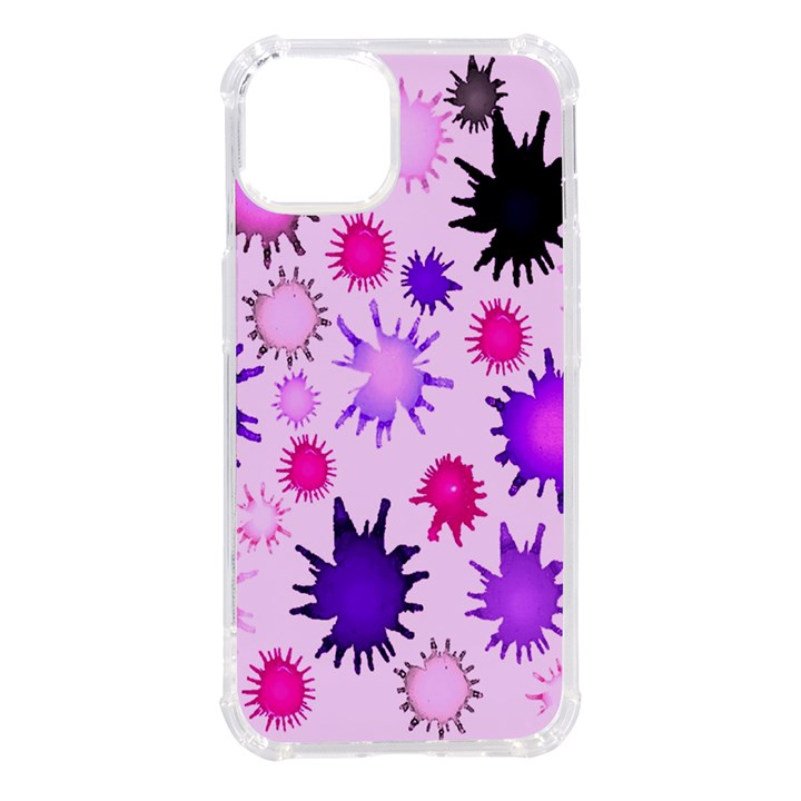 Inks Drops Black Paint Design iPhone 14 TPU UV Print Case