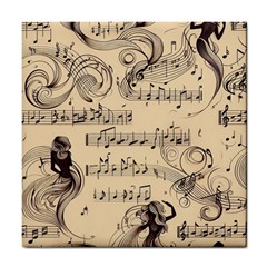 Musical Swirls Ladies Tile Coaster