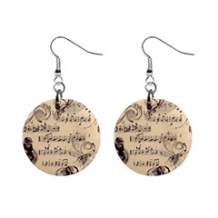 Musical Swirls Ladies Mini Button Earrings by RiverRootz