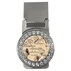 Musical Swirls Ladies Money Clips (cz)  by RiverRootz