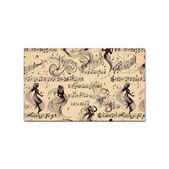 Musical Swirls Ladies Sticker (rectangular) by RiverRootz