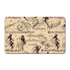 Musical Swirls Ladies Magnet (rectangular) by RiverRootz