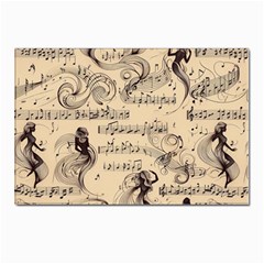 Musical Swirls Ladies Postcard 4 x 6  (pkg Of 10) by RiverRootz