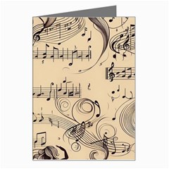 Musical Swirls Ladies Greeting Card by RiverRootz