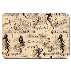 Musical Swirls Ladies Large Doormat by RiverRootz