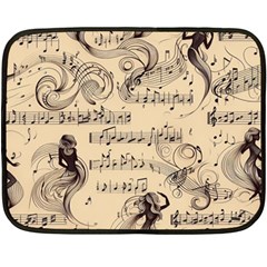 Musical Swirls Ladies Two Sides Fleece Blanket (mini) by RiverRootz