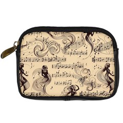 Musical Swirls Ladies Digital Camera Leather Case by RiverRootz