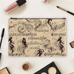 Musical Swirls Ladies Cosmetic Bag (large) by RiverRootz