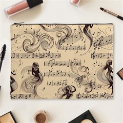 Musical Swirls Ladies Cosmetic Bag (xl) by RiverRootz