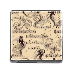 Musical Swirls Ladies Memory Card Reader (square 5 Slot) by RiverRootz