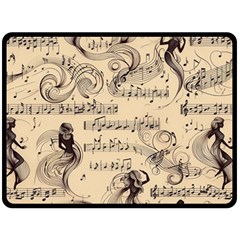 Musical Swirls Ladies Fleece Blanket (large) by RiverRootz