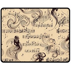 Musical Swirls Ladies Fleece Blanket (medium) by RiverRootz