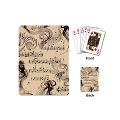 Musical Swirls Ladies Playing Cards Single Design (mini) by RiverRootz