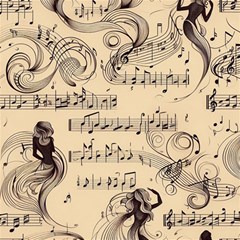 Musical Swirls Ladies Play Mat (square) by RiverRootz