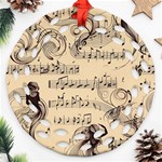 Musical Swirls Ladies Ornament (Round Filigree) Front