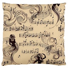 Musical Swirls Ladies Large Cushion Case (two Sides) by RiverRootz