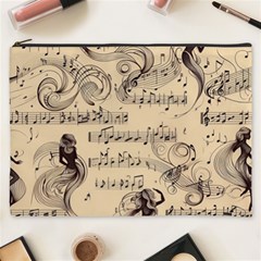 Musical Swirls Ladies Cosmetic Bag (xxxl) by RiverRootz