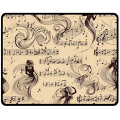 Musical Swirls Ladies Two Sides Fleece Blanket (medium) by RiverRootz