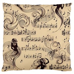 Musical Swirls Ladies Standard Premium Plush Fleece Cushion Case (one Side) by RiverRootz