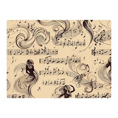 Musical Swirls Ladies Two Sides Premium Plush Fleece Blanket (mini) by RiverRootz