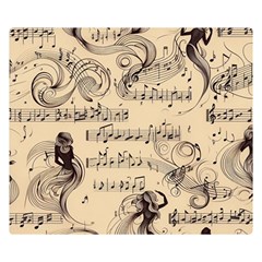 Musical Swirls Ladies Two Sides Premium Plush Fleece Blanket (kids Size) by RiverRootz