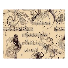 Musical Swirls Ladies Two Sides Premium Plush Fleece Blanket (large) by RiverRootz