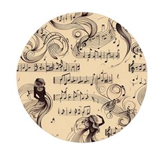 Musical Swirls Ladies Mini Round Pill Box by RiverRootz