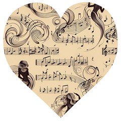 Musical Swirls Ladies Wooden Puzzle Heart by RiverRootz