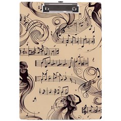 Musical Swirls Ladies A4 Acrylic Clipboard by RiverRootz