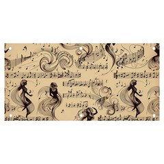 Musical Swirls Ladies Banner And Sign 6  X 3  by RiverRootz