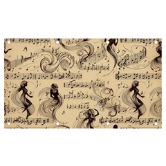 Musical Swirls Ladies Banner And Sign 7  X 4  by RiverRootz