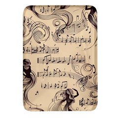 Musical Swirls Ladies Rectangular Glass Fridge Magnet (4 Pack) by RiverRootz