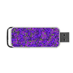 Ugly Funny Monster Bird Illustration Motif Random Pattern Bk Portable USB Flash (Two Sides)