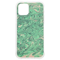 Marbled Green Iphone 12/12 Pro Tpu Uv Print Case