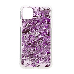 Marbled Purple Iphone 11 Tpu Uv Print Case by ForrestFireDesigns