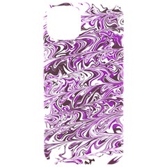 Marbled Purple Iphone 15 Pro Black Uv Print Pc Hardshell Case by ForrestFireDesigns