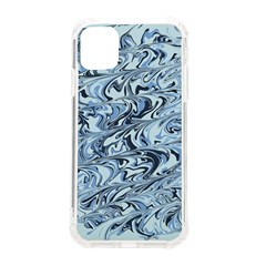 Marbled Blue Iphone 11 Tpu Uv Print Case by ForrestFireDesigns