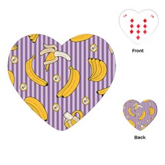 Pattern Bananas Fruit Tropical Seamless Texture Graphics Playing Cards Single Design (heart)