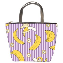 Pattern Bananas Fruit Tropical Seamless Texture Graphics Bucket Bag by Bedest