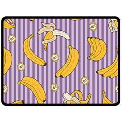 Pattern Bananas Fruit Tropical Seamless Texture Graphics Fleece Blanket (large) by Bedest