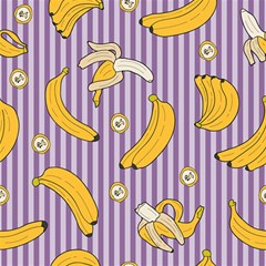 Pattern Bananas Fruit Tropical Seamless Texture Graphics Play Mat (square) by Bedest