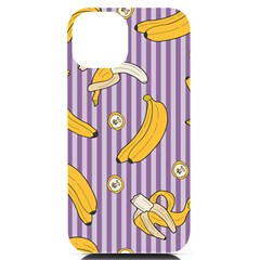 Pattern Bananas Fruit Tropical Seamless Texture Graphics Iphone 14 Black Uv Print Case by Bedest