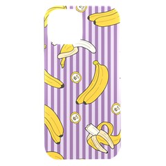 Pattern Bananas Fruit Tropical Seamless Texture Graphics Iphone 15 Plus Black Uv Print Pc Hardshell Case by Bedest