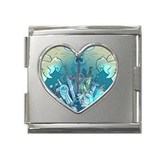 Adventure Time Lich Mega Link Heart Italian Charm (18mm) by Bedest