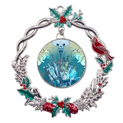 Adventure Time Lich Metal X mas Wreath Holly Leaf Ornament by Bedest